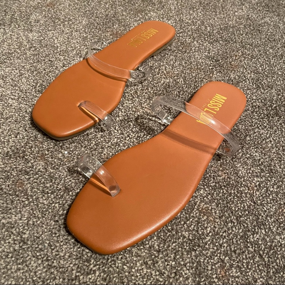 Miss Lola clear strap sandals size 6 - Picture 2 of 3